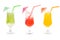 Colorful juice cocktails collection