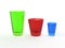 Colorful juice glasses