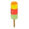 Colorful juicy ice cream icon illustration. Idea for damask, paper, summer holidays, food sweet themes. Isolated vector