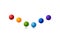 colorful jumping ball. Bounce rainbow ball loading progress bar animation. Motion design 4k with alpha matte channel
