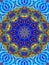 Colorful Kaleidoscope Pattern Indian Blue