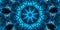 Colorful Kaleidoscopic Background - Beautiful Geometrical Symmetry, Chakra BLUE Color Energy Series