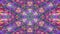 Colorful kaleidoscopic video background. Colorful kaleidoscopic patterns. Zoom in rainbow color circle design. Or for