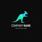 Colorful Kangaroo Logo Design. Gradient Style Animal logoColorful Kangaroo Logo Design. Gradient Style Animal logo