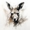 Colorful Kangaroo Sketch With Expressive Expressionism On White Background