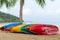 Colorful kayak boats