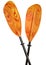 Colorful kayak paddle