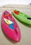 Colorful Kayaks on the Beach