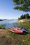 Colorful Kayaks by the Lake