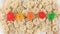 Colorful Kerupuk Kembang Mawar Mentah or Raw Rose Crackers