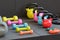 Colorful Kettlebells and Gym Dumbbells for Fitness