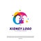 Colorful Kidney Logo Design Concept. Urology Logo Vector Template