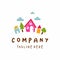 Colorful Kids Playhouse Logo Design Vector