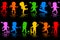 Colorful Kids Silhouettes [2]