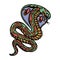 Colorful king cobra tattoo template