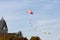 Colorful Kite Flies High On Sunny Autumn Day In Atlanta