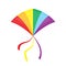 Colorful kite icon