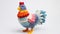 Colorful Knitted Chicken Toy Inspired By Petrina Hicks And The Bloomsbury Group