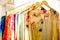 Colorful kurti in clothing store