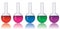 Colorful laboratory glassware