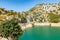 Colorful Lake Gorg Blau, Mallorca, Ballears. Colorful Lake Gorg Blau in Mallorca, Ballears