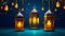 Colorful lantern for Muslim festival days, Muslim holy days, Ramadan Kareem, Eid Mubarak