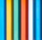 Colorful lath decorated as a partition