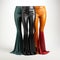 Colorful Leather Pants With Flared Bottom - Contemporary Siren Style