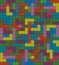 Colorful Lego block. seamless vector