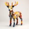 Colorful Lego Deer: A Hyper-realistic 3d Creation With Rubber And Mixed Patterns