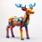 Colorful Lego Deer Statue Inspired By Frantisek Kupka And Oliver Wetter