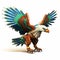 Colorful Lego Eagle Art Mesopotamian-inspired 3d Pixel Cartoon