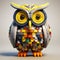 Colorful Lego Owl: A Stunning 3d Rendering With Vray Tracing