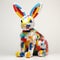 Colorful Lego Rabbit: Playful 3d Design With Bold Forms