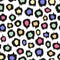 Colorful leopard pattern. Vector seamless background for design
