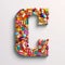 Colorful Letter C Made With Medication: Realistic Portraitures And Illustrated Advertisements