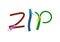 Colorful letter ZIP zippers adjustable