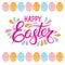 Colorful lettering Happy Easter calligraphy