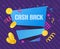 Colorful lettering labels with instantaneous cash back. Sticker cashback return.