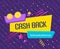 Colorful lettering labels with instantaneous cash back. Sticker cashback return.