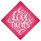 Colorful lettering with phtase Love Hurts