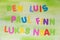 Colorful letters, favorite boyÂ´s names