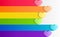 Colorful lgbt pride background in paper craft style