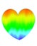 Colorful LGBTQ, festive and joyful colorful background in heart shape