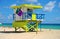 Colorful lifeguard stand