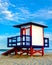 Colorful lifeguard tower