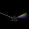 Colorful Light Rays. Rainbow Spectrum Dispersion in Prism. Optical Effect in Triangle. Educational Physics Refraction.