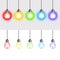 Colorful lightbulbs on white vector