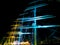 Colorful lights on masts sailboats surrounding blurred