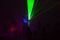 Colorful lights show. Laser show in motion in dark